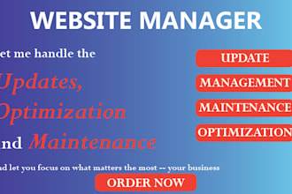 do a website maintenance, updates and content uploads