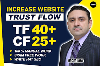 increase majestic trust flow tf 40 plus authority manual dofollow seo backlinks