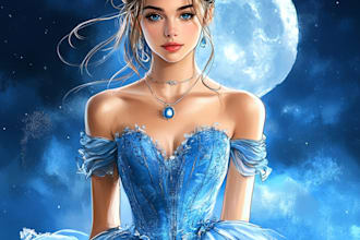 create a magical disney style art for you