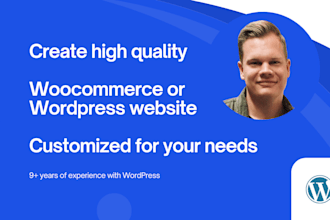 build a stunning wordpress and woocommerce website for your business