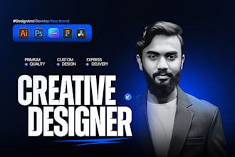 do any graphic design work using adobe photoshop or adobe illustrator