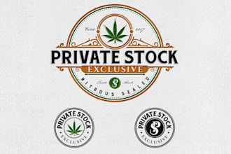 create a vintage cannabis brand logo design
