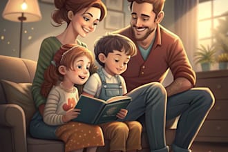 create amazing family portrait watercolor portrait