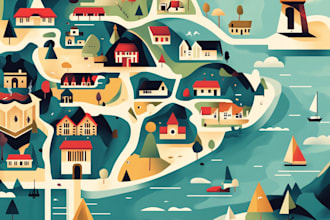 design a map or a site plan vector illustration
