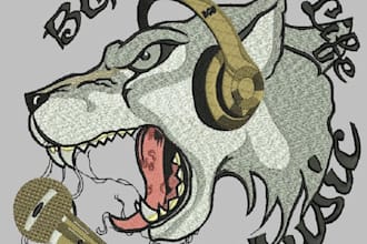do embroidery digitizing into dst pes vp3 jef exp in 2 hour