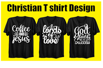 do typography christian t shirt and graphic design