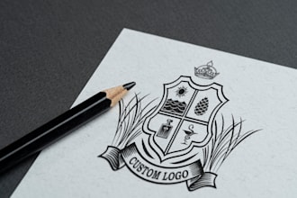 design exquisite family crest with a luxurious heraldic vintage coat of arms