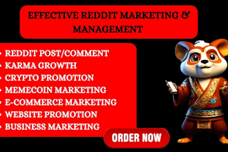 do reddit post for ecommerce business website saas marketing or crypto manager