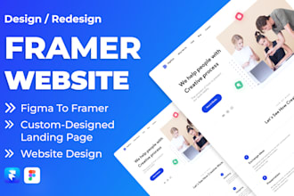 framer website design, figma to framer website, landing page
