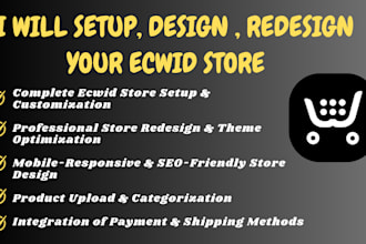 setup design and redesign your ecwid ecommerce store