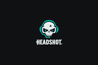 design awesome gaming skull logo