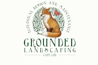 design modern grounded landscaping logo