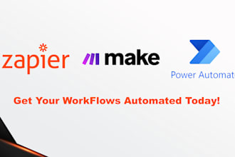 build zapier automation, make, n8n, and power automate workflows
