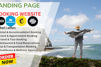 create landing page for transportation booking wellness appointment using wix