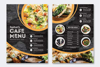 design restaurant food menu, poster, flyer,