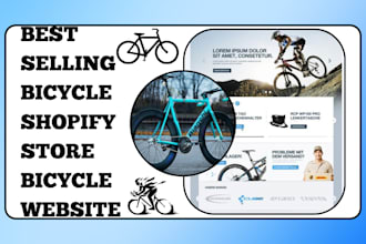design and redesign bicycle shopify store bicycle accessories store bike website
