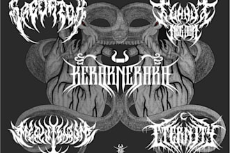 design you a brutal death metal, slamming, deathcore logo