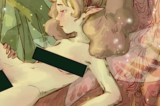 draw a digital nsfw art of your character