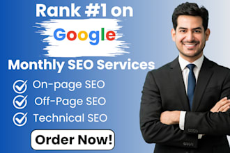 do complete monthly seo service for your website