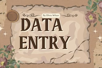 help with data entry tasks