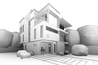 do 2d and 3d architectural house floor plan with cad software