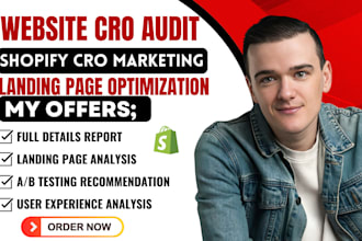 do shopify and website cro audit, landing page optimization