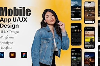 do mobile ui ux design, website ui ux figma,app screenshots,wireframe dashboard