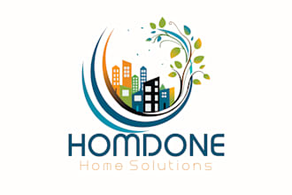 do real estate logo design home and construction