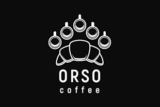 create a modern minimalist coffee shop cafe logo design