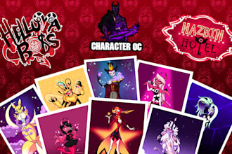 do your full body helluva boss oc or hazbin hotel oc
