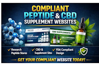 build fda compliant peptide website peptide marketing cbd store research peptide