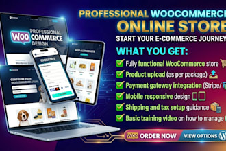 build a woocommerce online store for your products