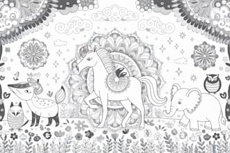 draw bold and easy adult coloring book kids activity picture book sudoku kdp