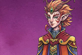 paint watercolor dnd and digital fantasy illustrations