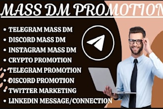 do and  promote your discord server, telegram mass dm,  and crypto promotion
