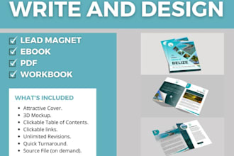 design your workbook, flyers, pdf lead magnet book, planner, worksheet