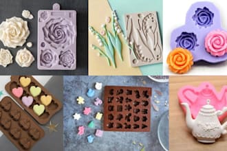 design 3d mold, injection, silicon, plastic, chocolate mold for 3d printing