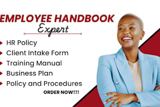 write HR policies employee handbooks policy and procedure manuals kpi policies