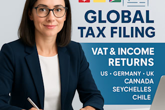 file german, US, UK, sc, cl, and ca tax returns, vat reports, and income tax