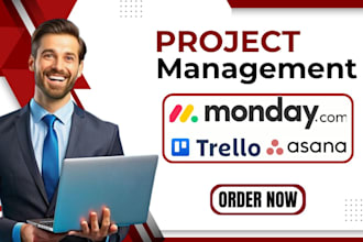do project management maketing consultating workflow on monday crm trello asana