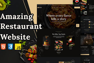 design restaurant website, food website, bakery website, catering, chef website