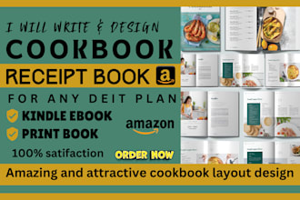 design write quality cookbook recipe book format cookbook ebook for amazon kdp