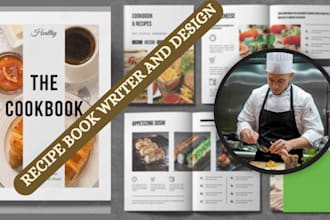 design, write quality recipes for recipe book writing, cookbook, and baby food