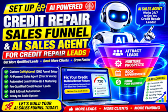 setup converting gohighlevel ai funnel for credit repair leads debt relief leads