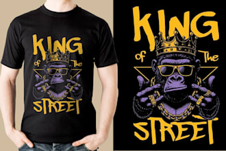 do custom cartoon t shirt design, streetwear and vintage t shirt illustration
