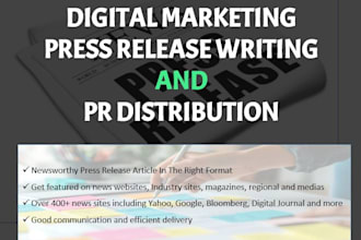 do digital marketing via press release writing and PR distribution