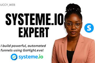 build systeme io landing page, sales funnels,  course, german systeme io website