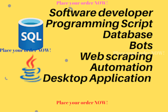 develop a back end website for you with java