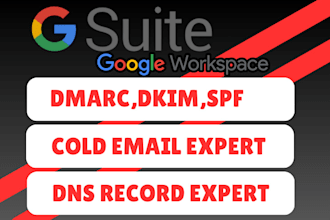setup mx records google workspace g suite business email migration dmarc dkim