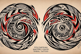 design a polynesian maori tribal tattoo